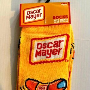 Men's Fashion Novelty Casual Fun OSCAR MAYER WEINER Crew SOCKS Size 6-12